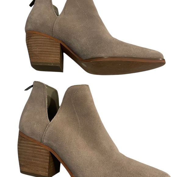 Vince Camuto Women's Beige Suede Ankle Boots - Picture 3 of 9